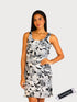 CHACHA Ruffle Knee length DIGITAL PRINT Dress - D2760